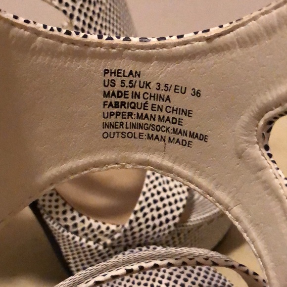 JustFab Phelan Heels Size 5.5 Black Multi Shoe - Picture 5 of 7